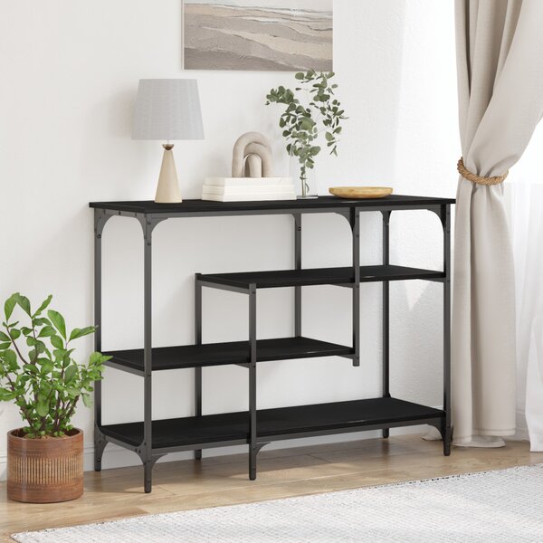 Konzolasztal Musta tammi 100 x 35 x 75 cm Műgyantás fa és fém