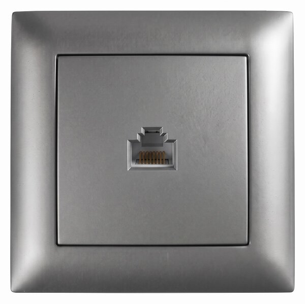 RJ45 Csatlakozóaljzat Kerettel OSTE JNH010-S GREY