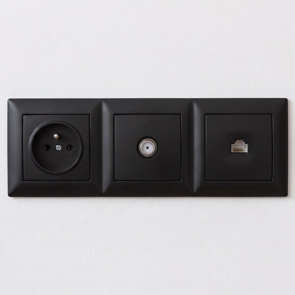 RJ45 Csatlakozóaljzat OSTE JNH010-S BLACK