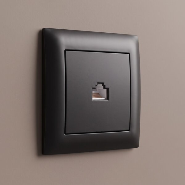 RJ45 Csatlakozóaljzat OSTE JNH010-S BLACK