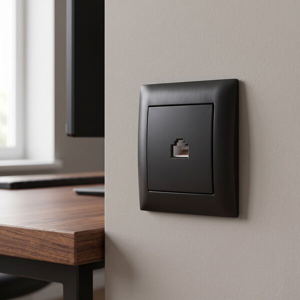 RJ45 Csatlakozóaljzat OSTE JNH010-S BLACK