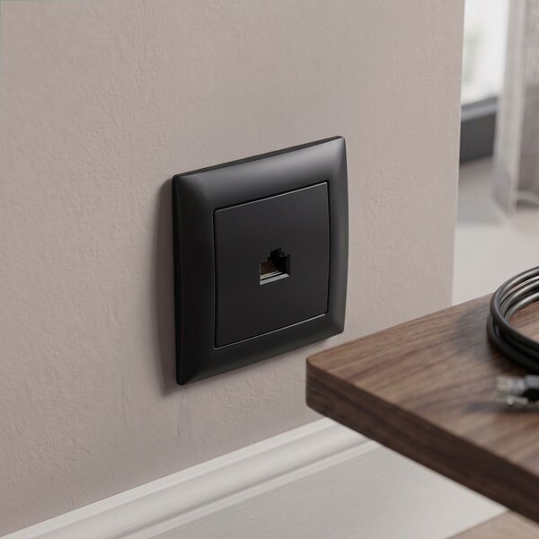 RJ45 Csatlakozóaljzat OSTE JNH010-S BLACK