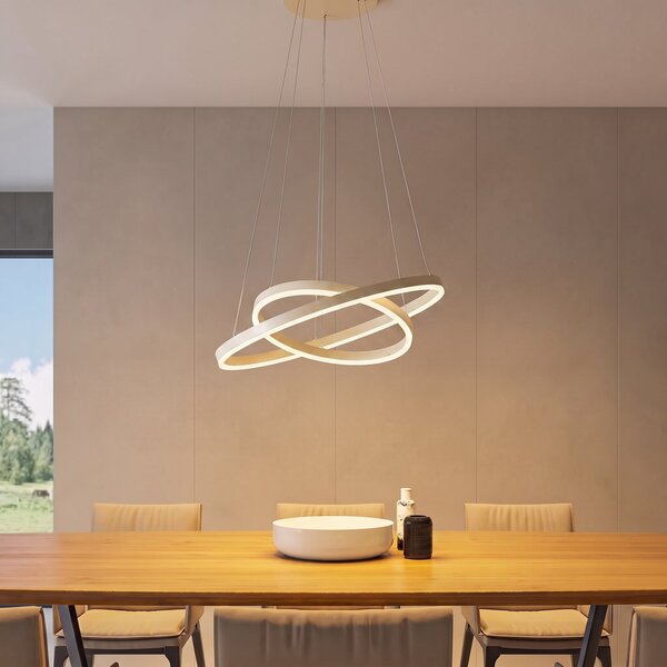 Függőlámpa Arcchio, Albiona, dimmable, Bézs, Nappali, Fém, Modern