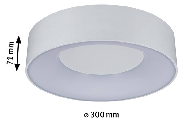 Paulmann HomeSpa Casca LED mennyezeti lámpa, átmérő 30 cm, fehér, dimmelhető, Fehér / opál, Fürdőszoba, fém, Modern