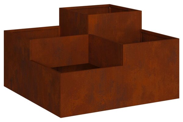 Kerti cserép Rozsdás 80 x 80 x 48 cm Időjárásálló acél