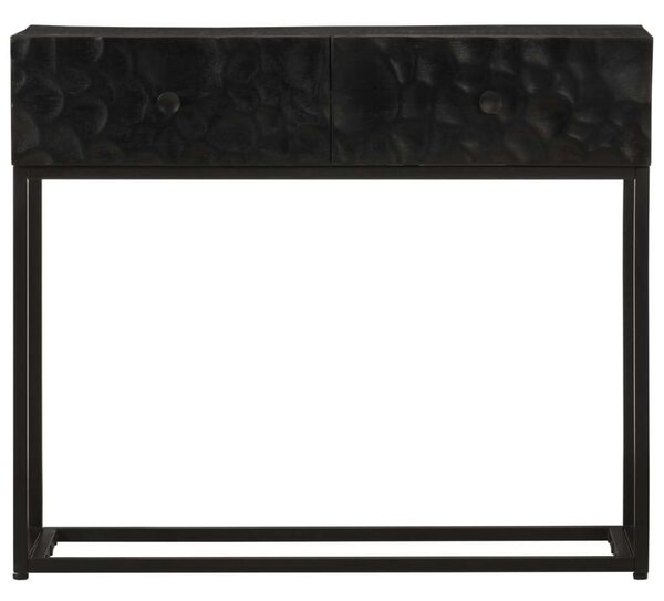 VidaXL Mangófa Tálalóasztal - Fekete - 90x30x76 cm
