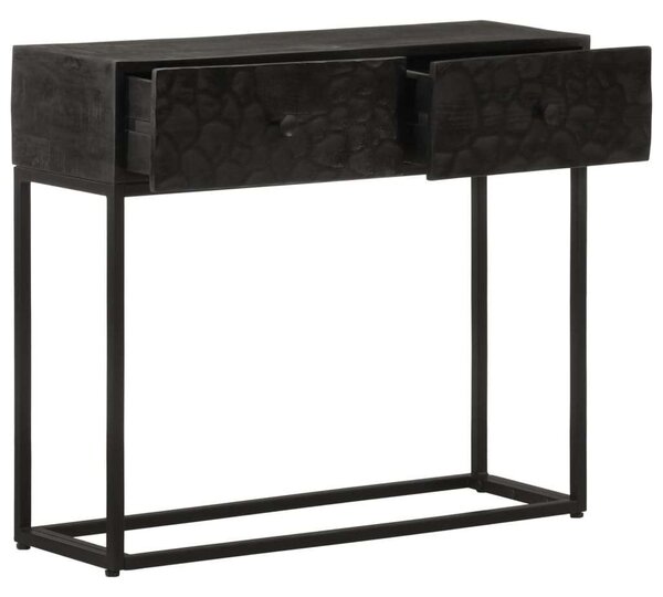VidaXL Mangófa Tálalóasztal - Fekete - 90x30x76 cm