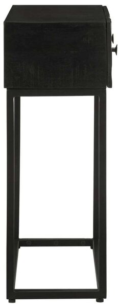 VidaXL Mangófa Tálalóasztal - Fekete - 90x30x76 cm