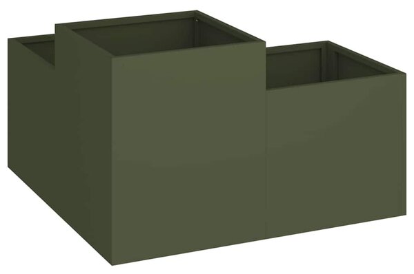 Kerti cserép Oliva zöld 80 x 80 x 48 cm Acél