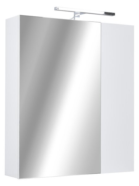Piramida AKVA 60 R Tükrös fürdőszobai szekrény -2 ajtós kivitel - LED világítással - 60 x 69 x 13 cm