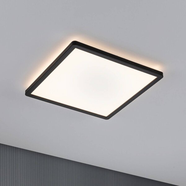 Paulmann Atria Shine Panel on/off fekete 830 29x29, Fekete, Nappali / Étkező, Műanyag, Modern