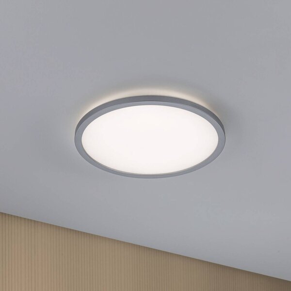 Paulmann Atria Shine LED panel, króm, Ø29 cm, 3000 K, be-/kikapcsoló, IP20, Alu / szürke / cink, Nappali / Étkező, Műanyag, Modern