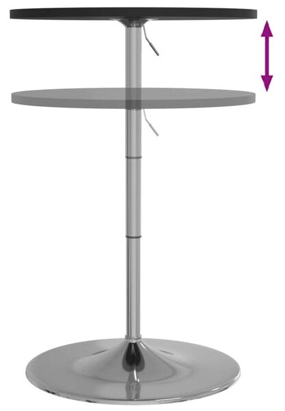 VidaXL Bárasztal - Fekete Fa - Állítható Magasság - 60cm