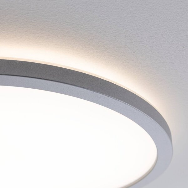 Paulmann Atria Shine LED panel, króm, Ø29 cm, 3000 K, be-/kikapcsoló, IP20, Alu / szürke / cink, Nappali / Étkező, Műanyag, Modern