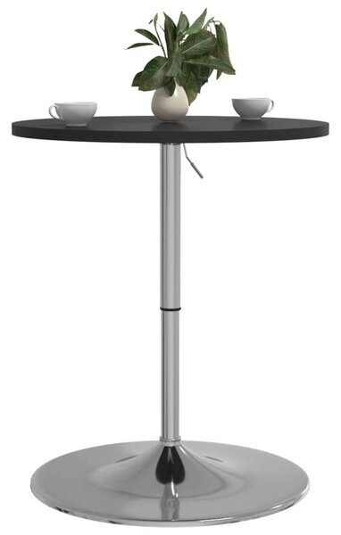 VidaXL Bárasztal - Fekete Fa - Állítható Magasság - 60cm