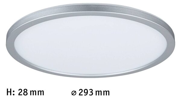 Paulmann Atria Shine LED panel, króm, Ø29 cm, 3000 K, be-/kikapcsoló, IP20, Alu / szürke / cink, Nappali / Étkező, Műanyag, Modern