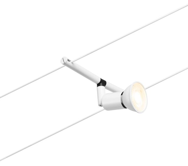 Paulmann Wire Salt kötélrendszer, 5-ágú 5 m fehér, Fehér / opál, Folyosó, fém, Modern