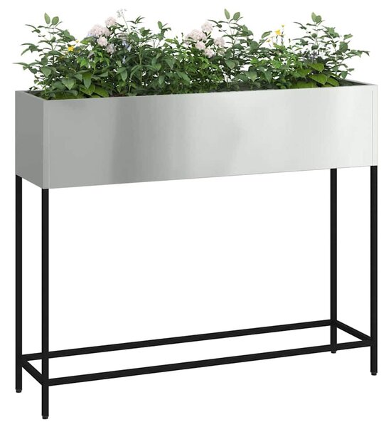 Magas Kerti Cserép Ezüst 100 x 26 x 82 cm Horganyzott acél