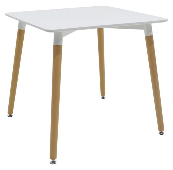 Set masa si scaune dining, 5 buc, Julita Natali, Natural, 80x80x76 cm