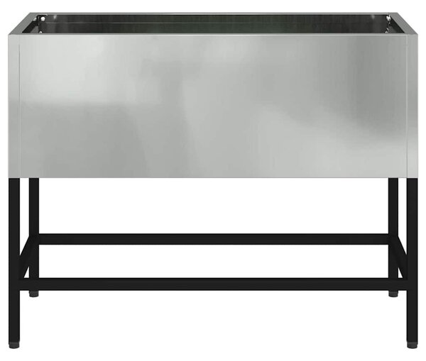 Magas Kerti Cserép Ezüst 60 x 26 x 45 cm Horganyzott acél