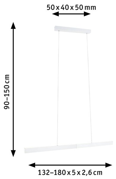 Paulmann Aptare LED lógó lámpa, fekete, 2700 K, okos, dimmelhető, dimmelhető, Fekete, Nappali / Étkező, fém, Modern
