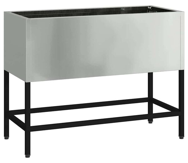 Magas Kerti Cserép Ezüst 60 x 26 x 45 cm Horganyzott acél