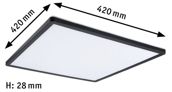 Paulmann Atria Shine Panel 3-step fekete 830 42x42, dimmelhető, Fekete, Nappali / Étkező, Műanyag, Modern