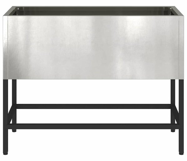 Magas Kerti Cserép Ezüst 60 x 26 x 45 cm Rozsdamentes acél