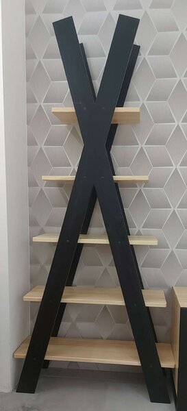 Paloma X Könyvespolc - Modern Fenyő - 80x173,5x29 cm