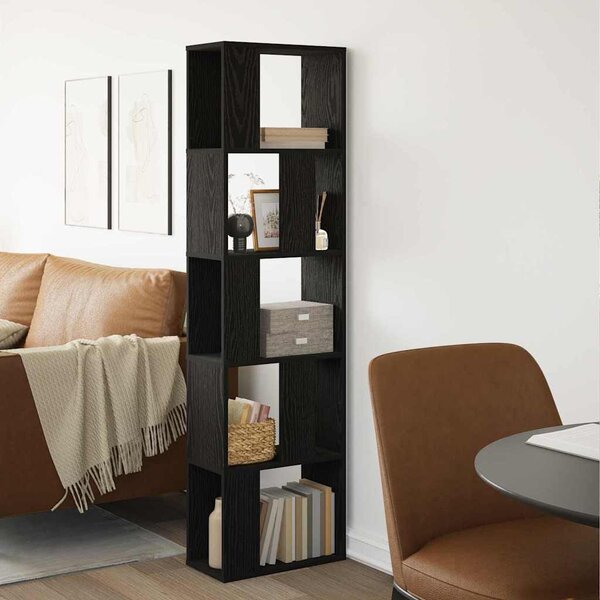 Könyvszekrény 5.0 szintes 45 x 23,5 x 162,5 cm Fekete tölgy