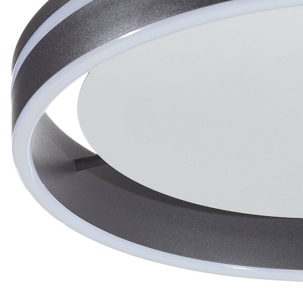 Q-Smart-Home Paul Neuhaus Q-VITO LED mennyezeti lámpa 40cm antracit, dimmelhető, Fekete, Nappali / Étkező, fém, Modern