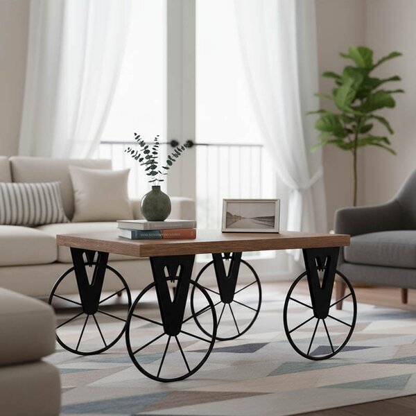 Dohányzóasztalka Bike, barna, 85x55x41 cm