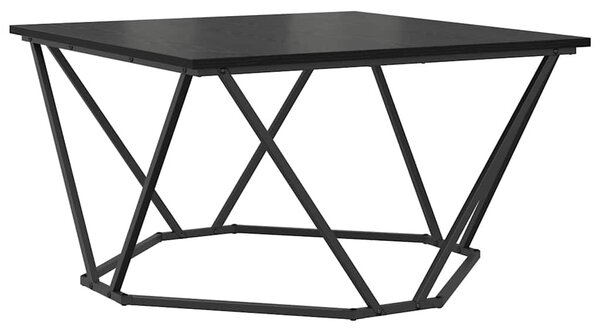 Dohányzóasztal Fekete tölgy 80 x 80 x 45 cm Műszaki fa és acél