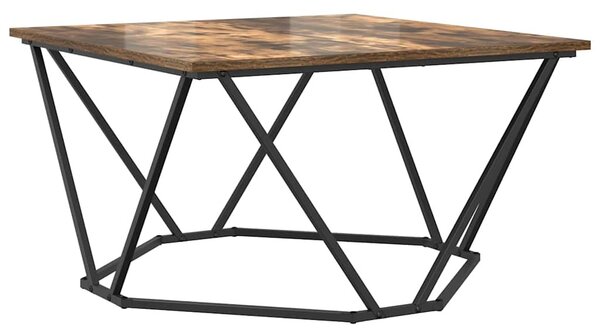Dohányzóasztal Füstölt tölgy 80 x 80 x 45 cm Műszaki fa és acél