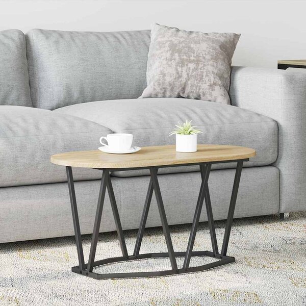 Dohányzóasztal Sonoma tölgy 80 x 40 x 40.5 cm Mérnöki fa és fém