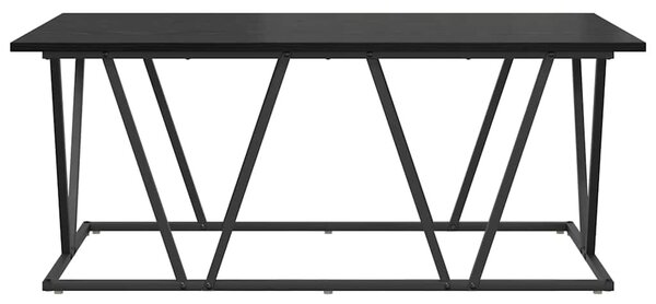 Dohányzóasztal Fekete tölgy 100 x 50 x 40 cm Mérnöki fa és fém
