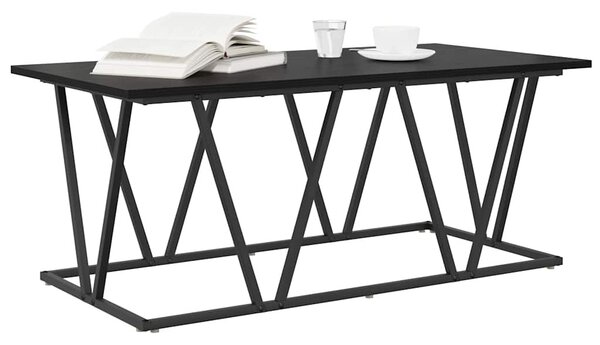 Dohányzóasztal Fekete tölgy 100 x 50 x 40 cm Mérnöki fa és fém