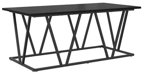 Dohányzóasztal Fekete tölgy 100 x 50 x 40 cm Mérnöki fa és fém