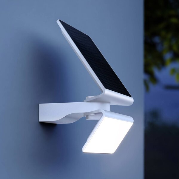 STEINEL LED-es napelemes lámpa XSolar L-S One, fehér, érzékelővel, dimmelhető, Fehér / opál, Műanyag, Modern