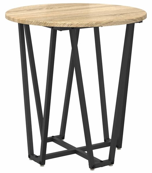 Kisasztal készlet 2 db Sonoma Tölgy és Fekete 50 x 50 x 50,5 cm