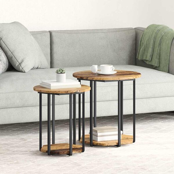 Kisasztal készlet 2 db Barna 50 x 50 x 50,5 cm
