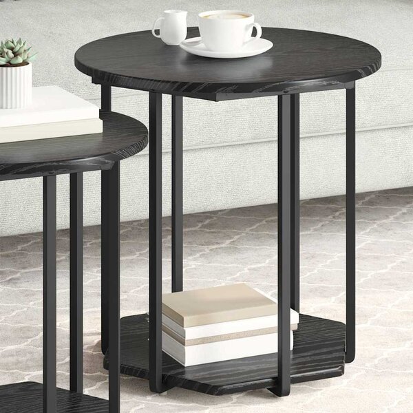 Kisasztal készlet 2 db Fekete tölgy 50 x 50 x 50,5 cm