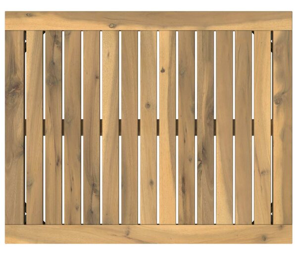Dohányzóasztal Fehér és Fekete 49 x 60,5 x 36 cm Tömör Akácfa