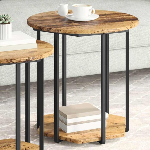 Kisasztal készlet 2 db Barna 50 x 50 x 50,5 cm
