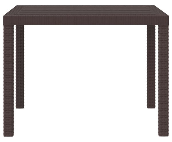 Kerti Asztal Barna 100 x 100 x 73 cm polirattan