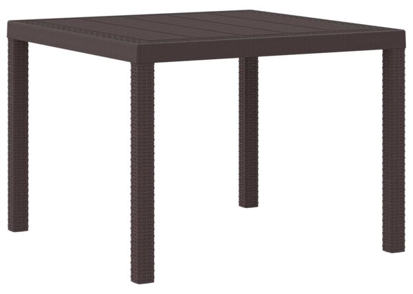 Kerti Asztal Barna 100 x 100 x 73 cm polirattan