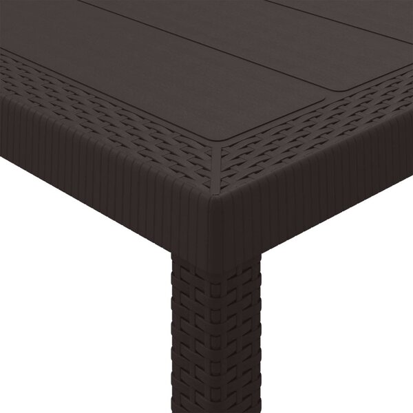 Kerti Asztal Barna 350 x 100 x 74 cm polirattan