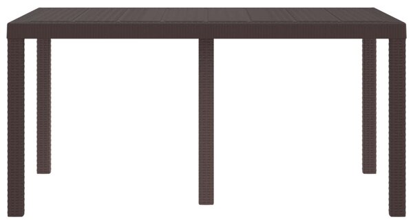 Kerti Asztal Barna 150 x 100 x 73 cm polirattan