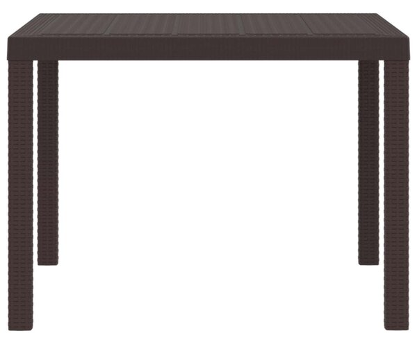 Kerti Asztal Barna 100 x 100 x 73 cm polirattan