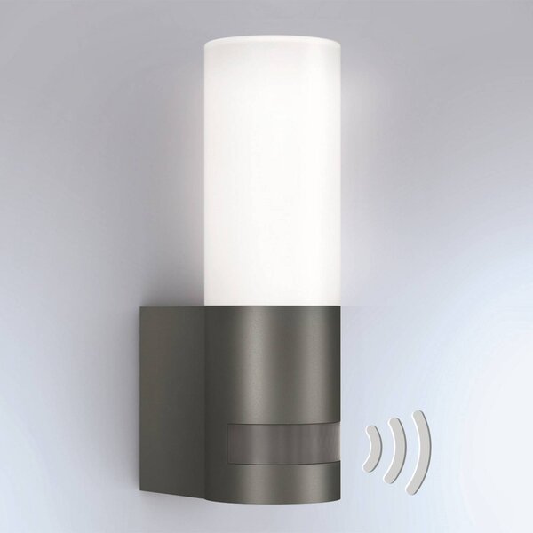 STEINEL L 605 S LED kültéri fali lámpa szenzorIP44, Fekete, Alumínium, Modern